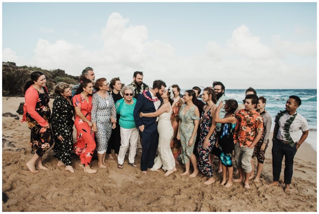 Maui Elopement packages and how to plan your day photos of couple getting married on a beach