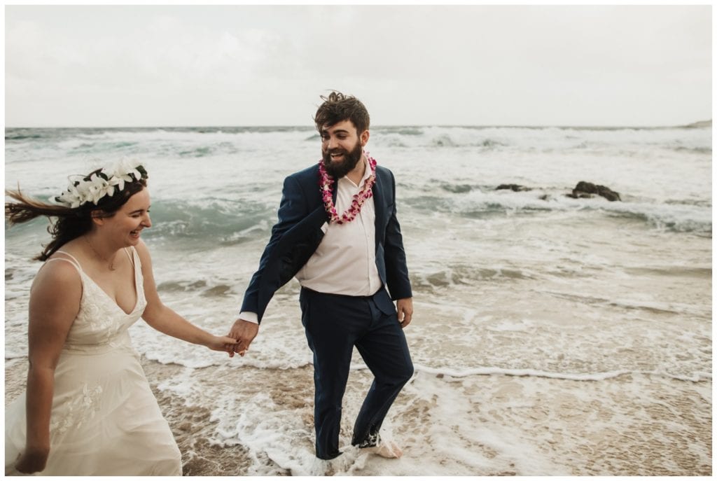 Maui Elopement packages and how to plan your day photos of couple getting married on a beach