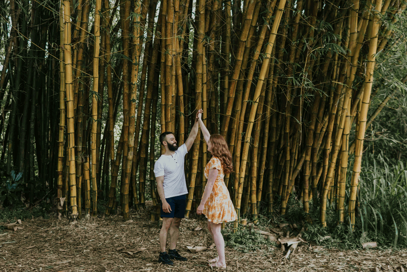 Bamboo forest couple GIF