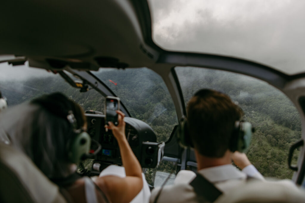 Maui helicopter wedding to Hana